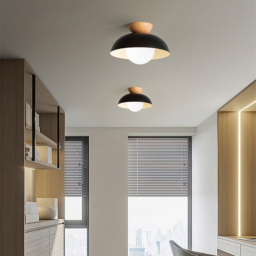 Ceiling Light | Minimalist Nordic Style Dome Semi-Flush Fixture