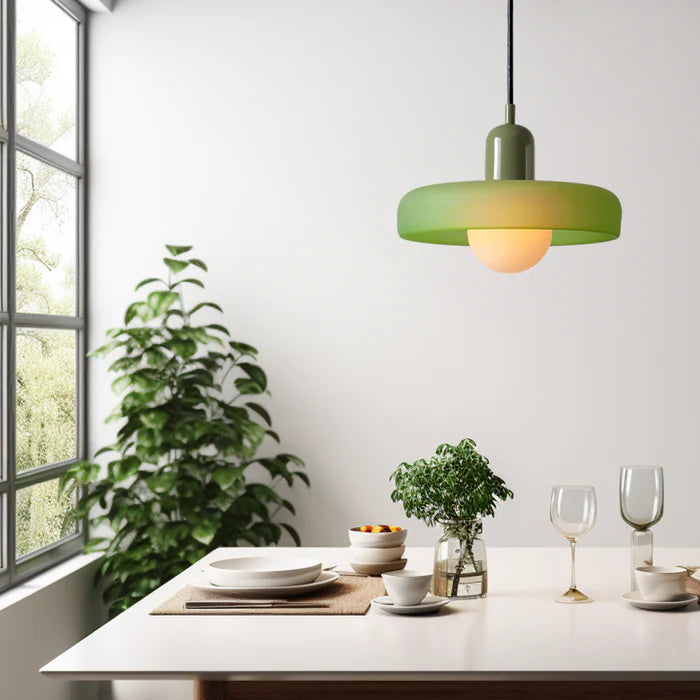 Dining Room Modern Pendant Light | Colorful Bauhaus Glass