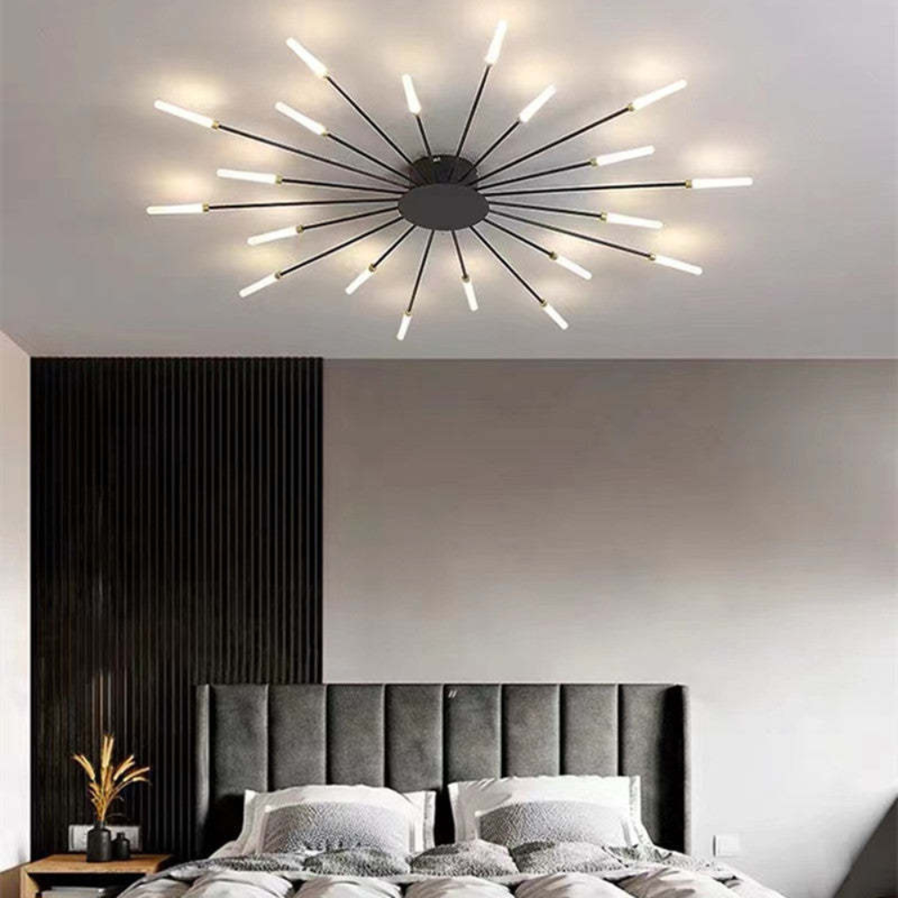 Living Room Modern LED Ceiling Light Fixture | Nordic Fireworks Chandelier
