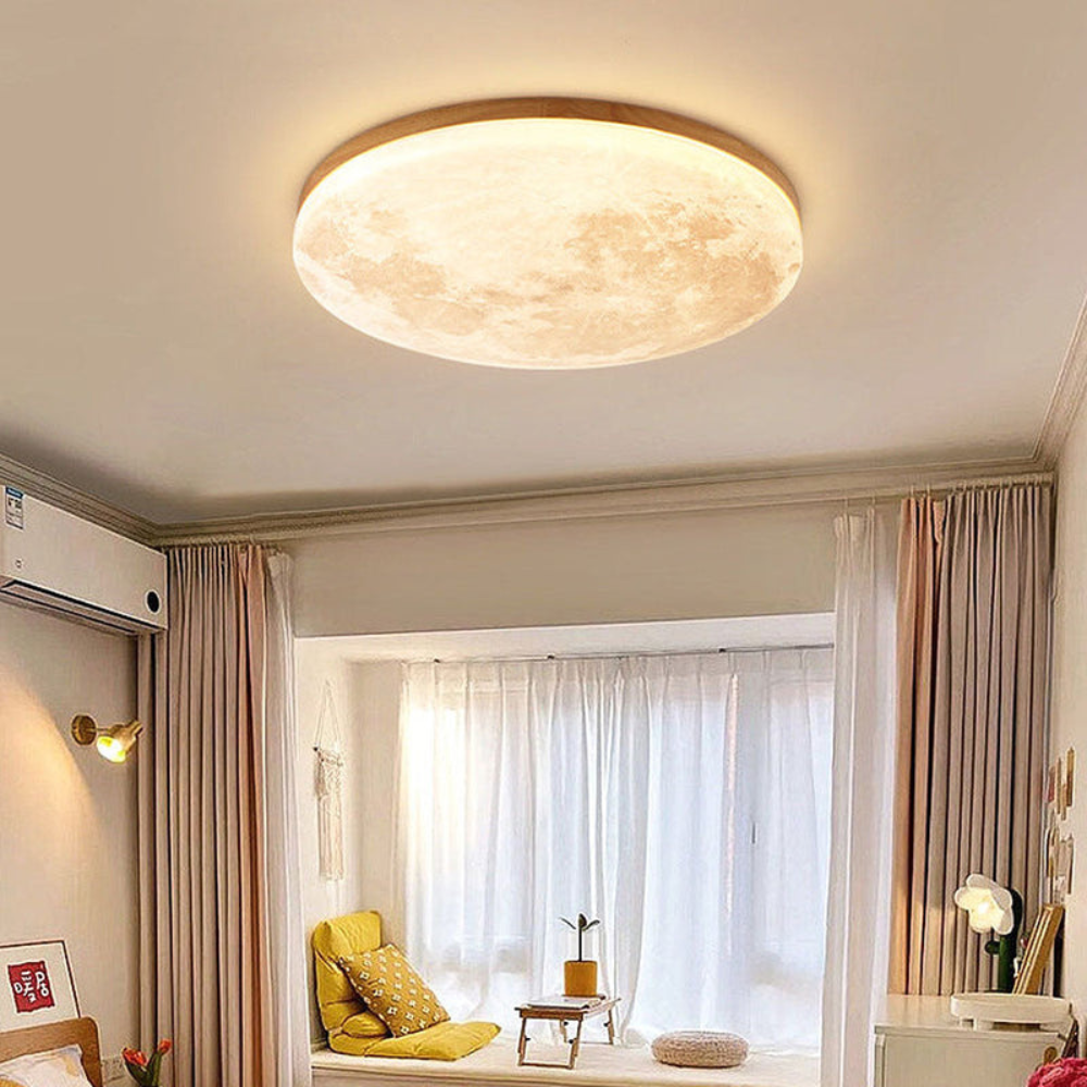 Bedroom Minimalist LED Ceiling Light | Round Flush Mount Fixture