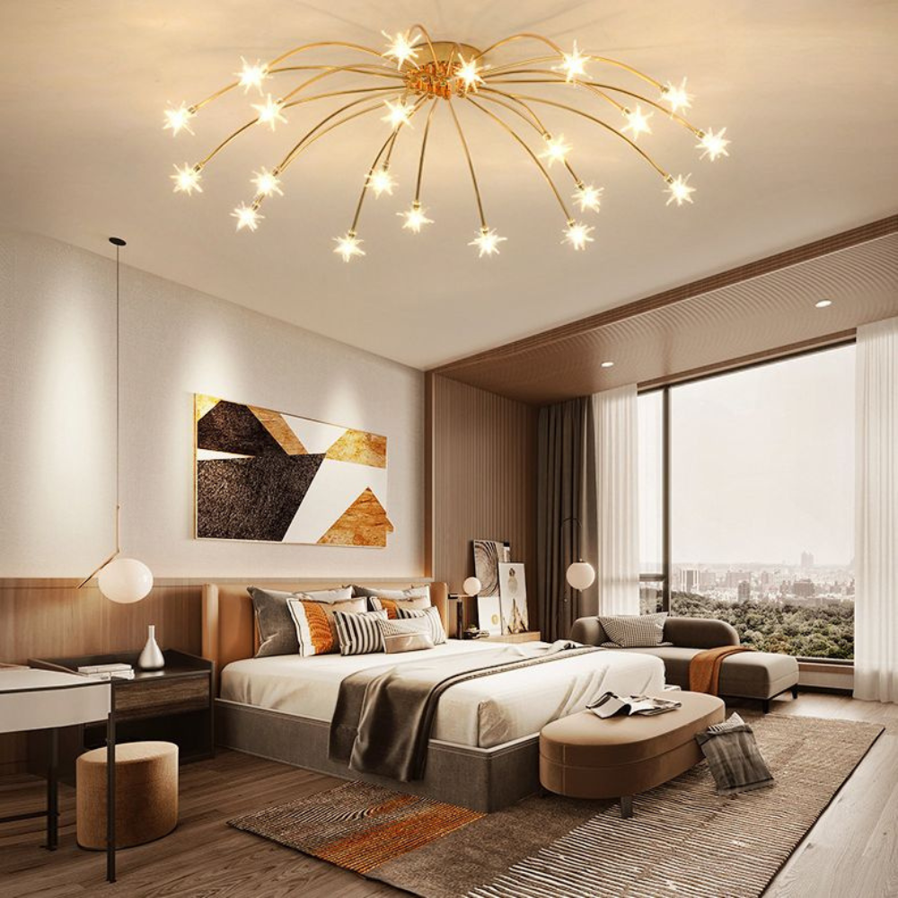 Art Deco Starry Fixture | Modern Indoor Lighting