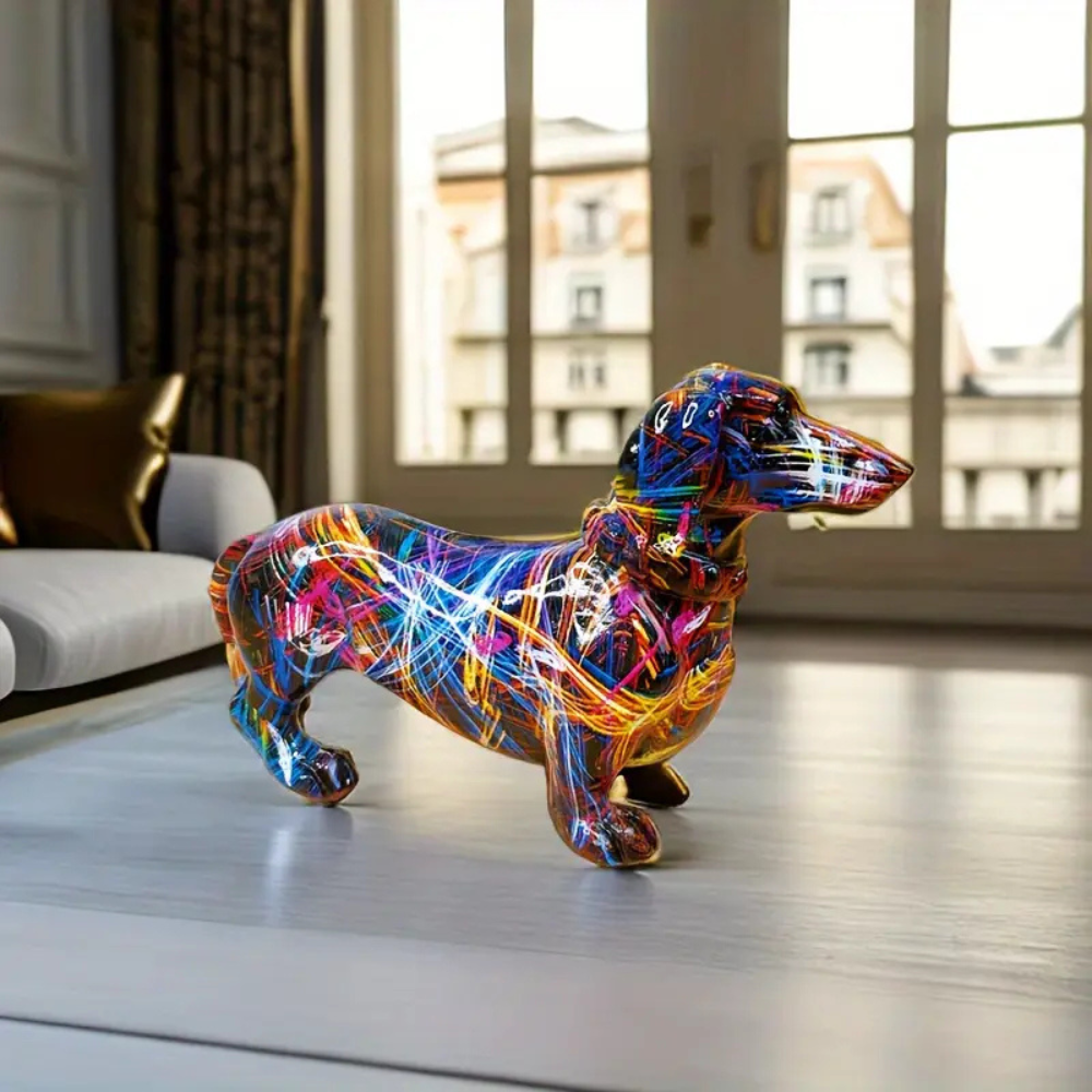 Living Room Whimsical Dachshund Figurine | Charming Home Decor Accent