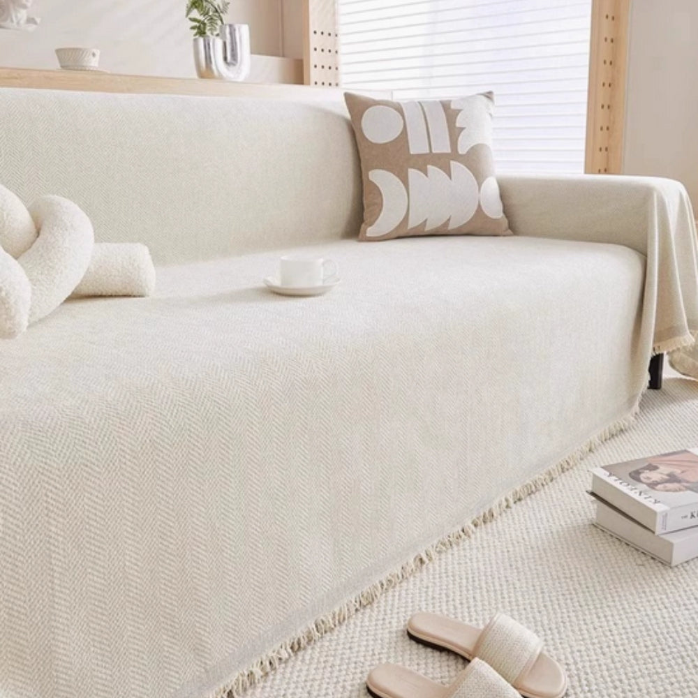 Living Room Pet-Friendly Sofa Cover | Modern Slipcover Design