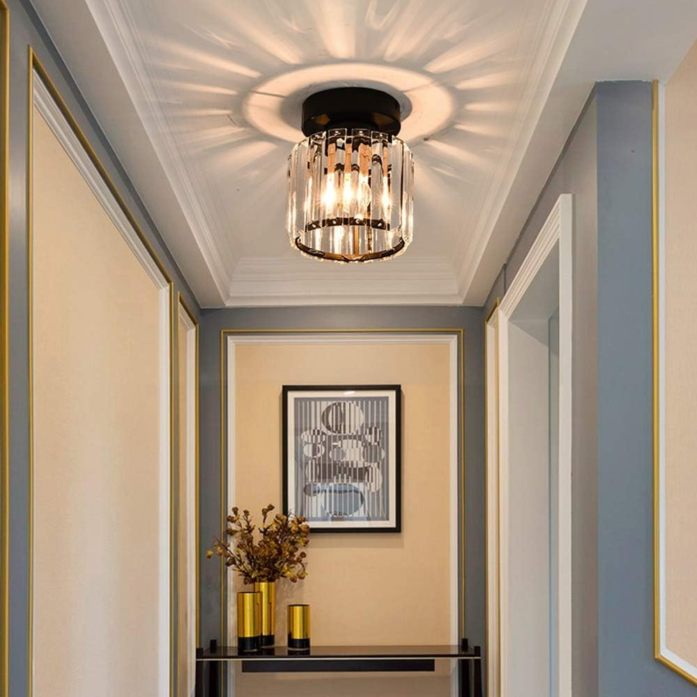 Hallway Modern Ceiling Light | Crystal Flush Mount