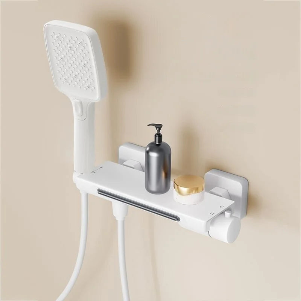 Wall Mounted Waterfall Bath Faucet | Modern Bathroom Mixer Tap with Hand Shower