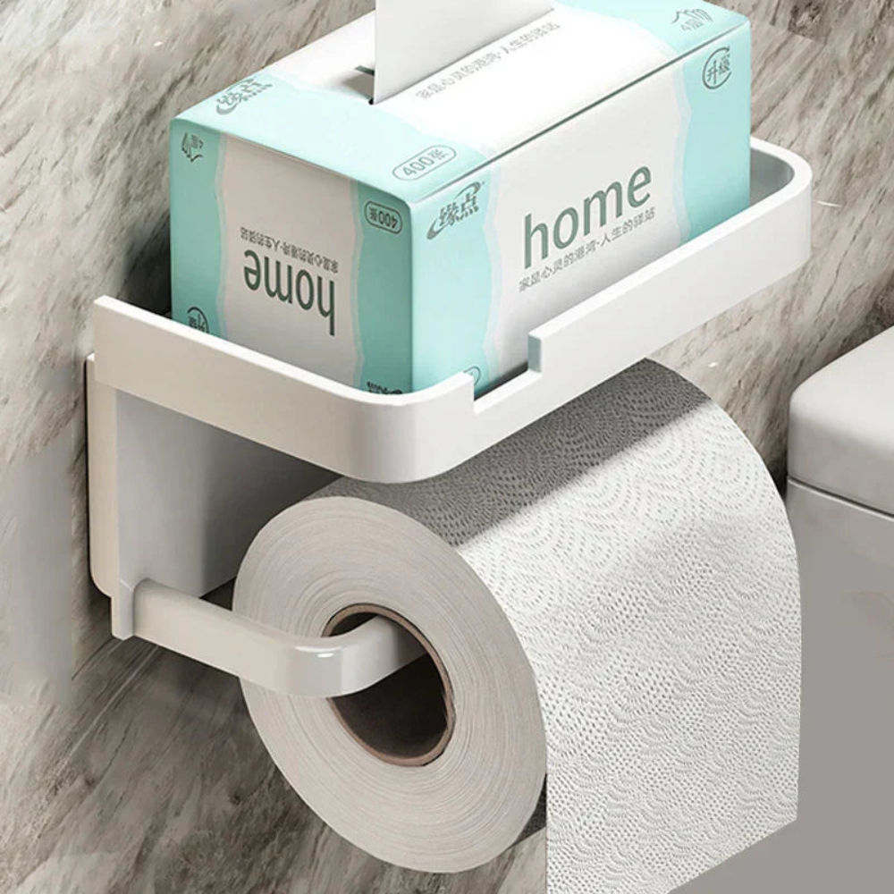Bathroom Modern Toilet Roll Holder Stand | Storage Solution
