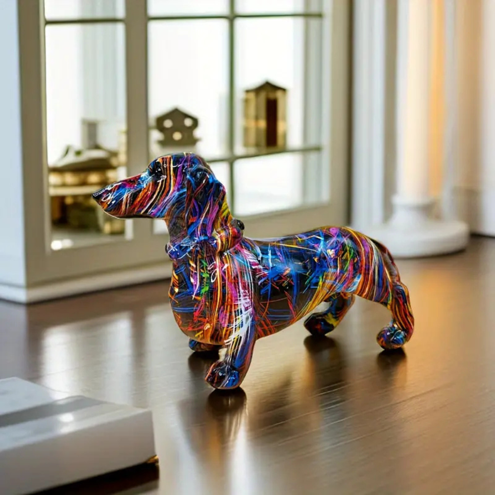 Living Room Whimsical Dachshund Figurine | Charming Home Decor Accent