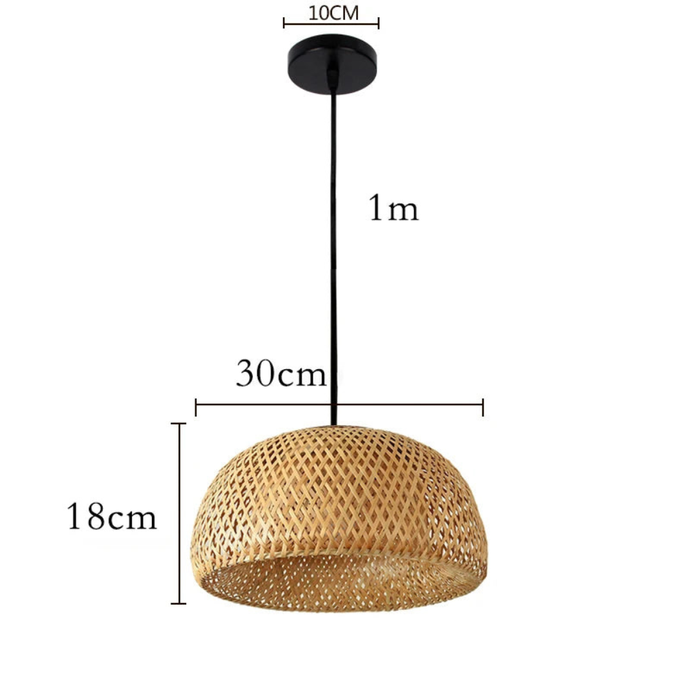Woven Pendant Light for Dining Room | Handwoven Ceiling Fixture for Home Decor