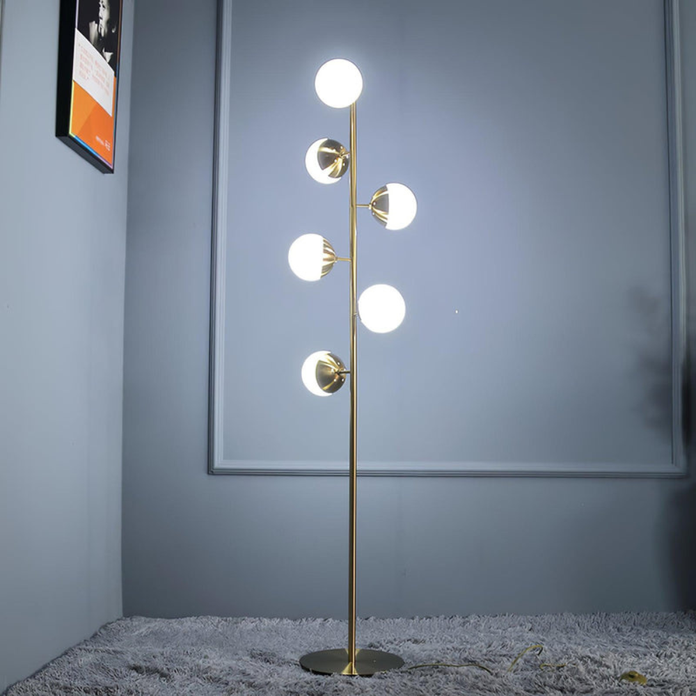 Flow Form Floor Lamp | Sculptural Design with Natural Branching Lines