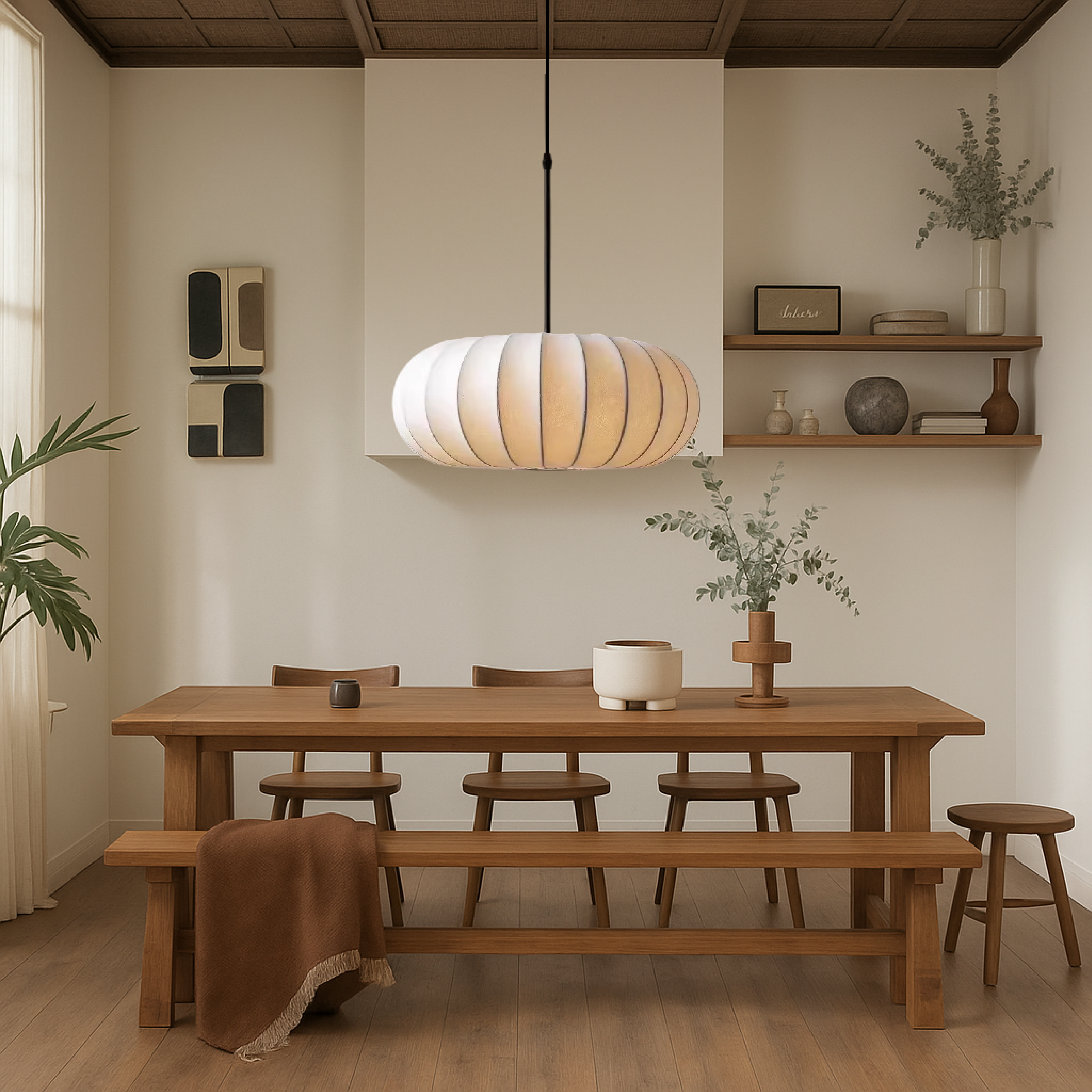 Pendant Light | Wabi Sabi Cocoon Organic Style Fixture