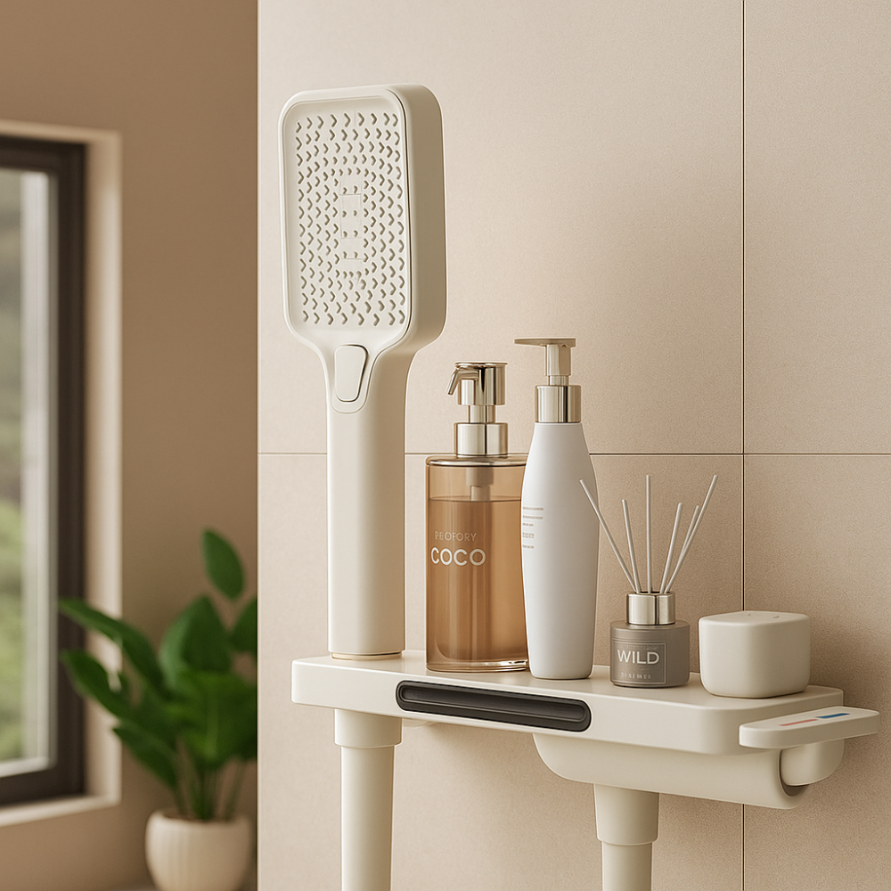 Wall Mounted Waterfall Bath Faucet | Modern Bathroom Mixer Tap with Hand Shower