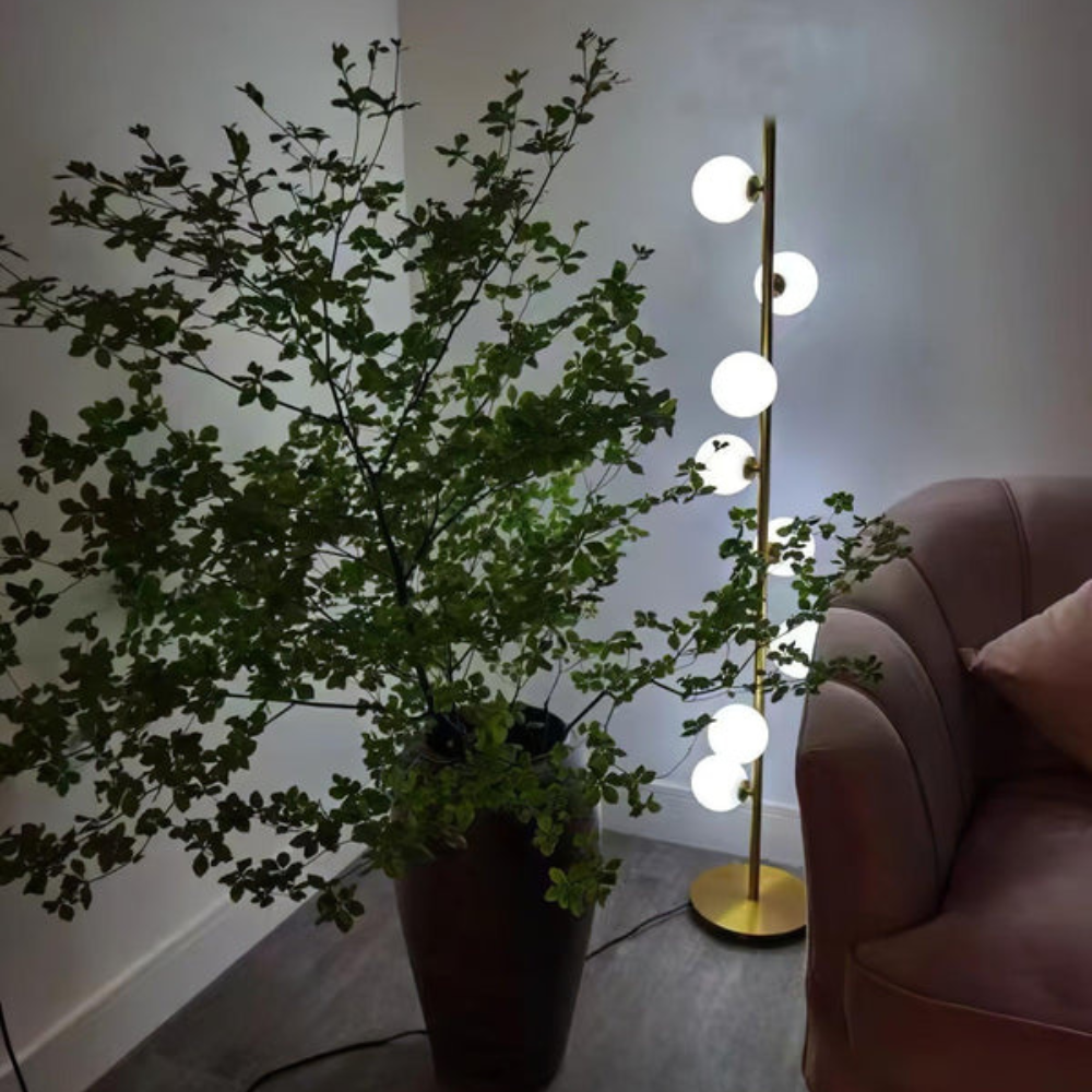 Flow Form Floor Lamp | Sculptural Design with Natural Branching Lines