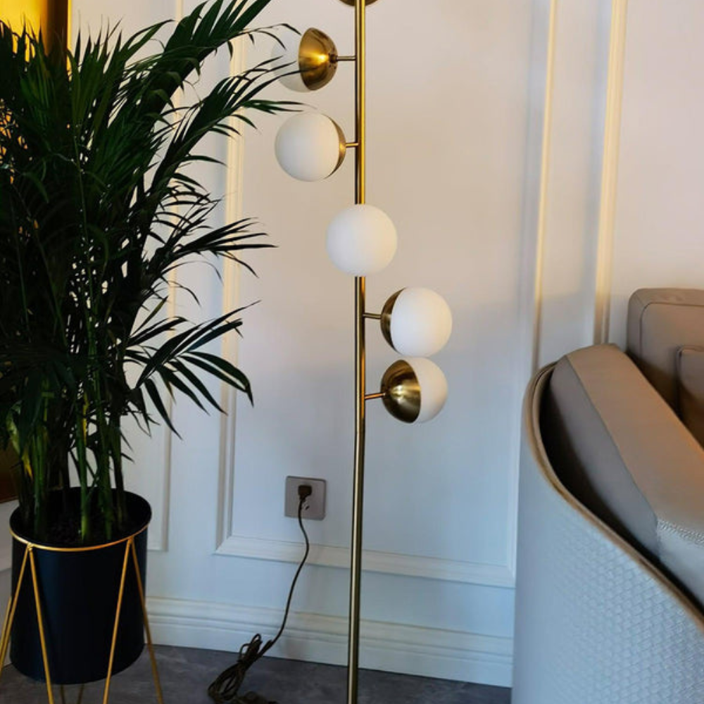 Flow Form Floor Lamp | Sculptural Design with Natural Branching Lines