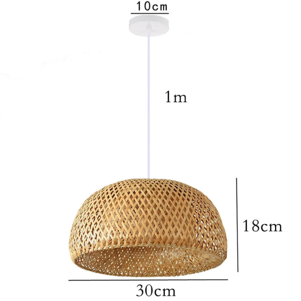 Woven Pendant Light for Dining Room | Handwoven Ceiling Fixture for Home Decor