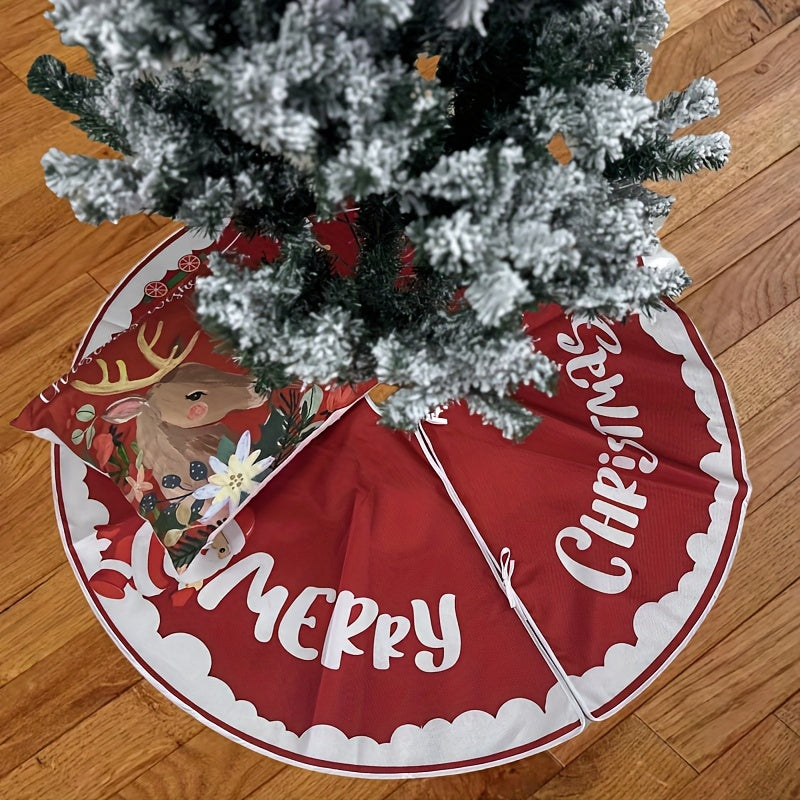 Tree Skirt Christmas | Cartoon Train Design
