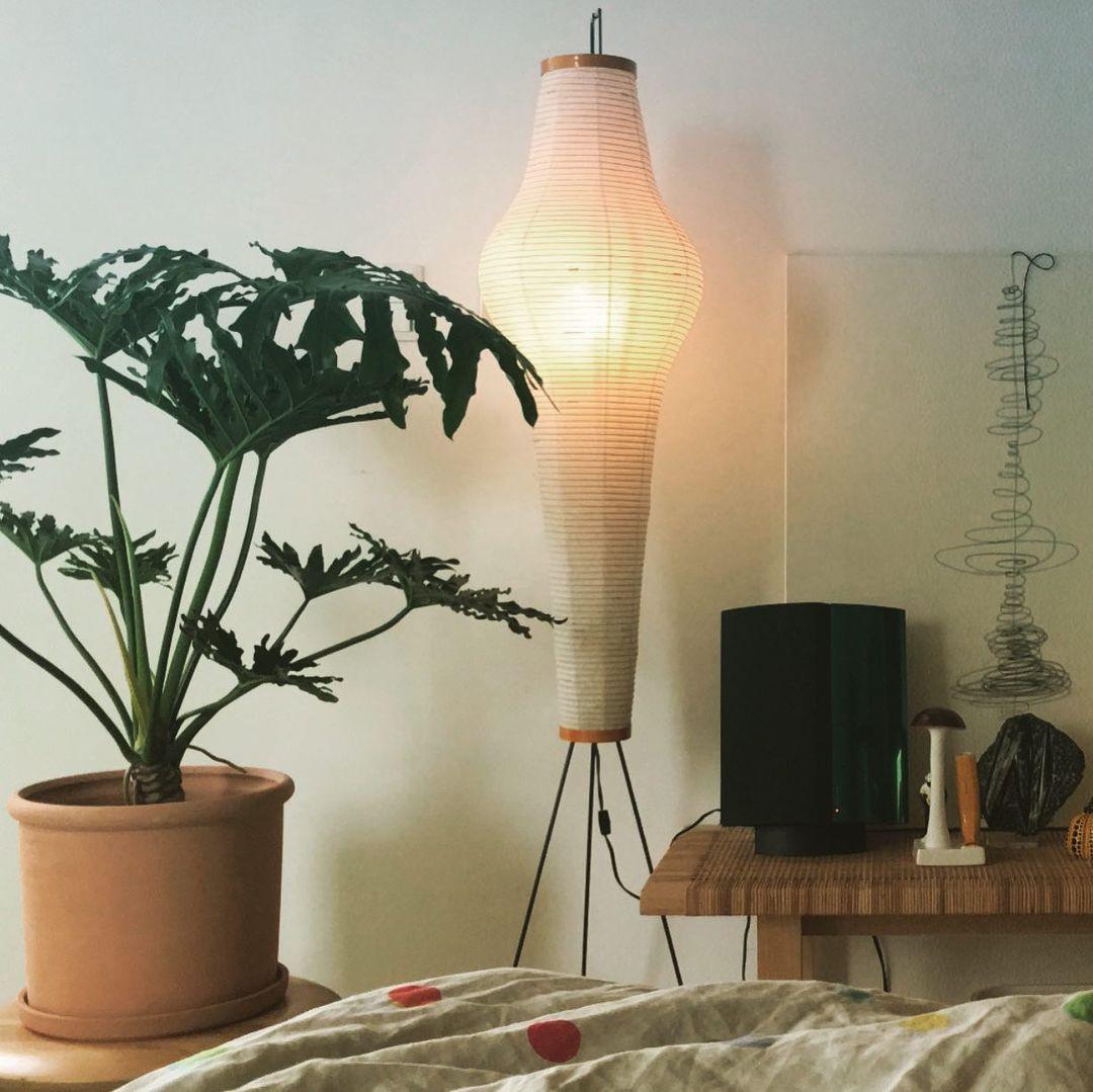 Floor Lamp | Tripod Lighting Fixture with Paper Shade