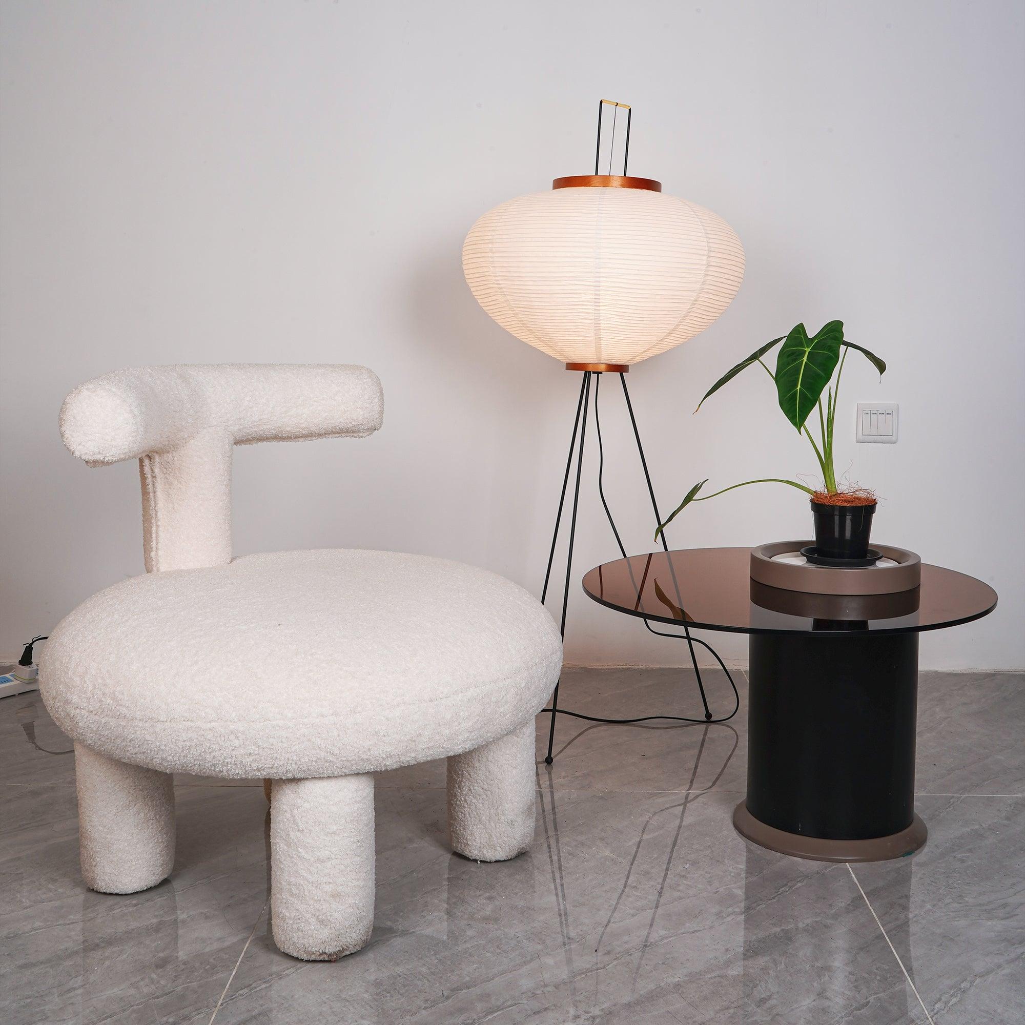 Floor Lamp | Tripod Lighting Fixture with Paper Shade