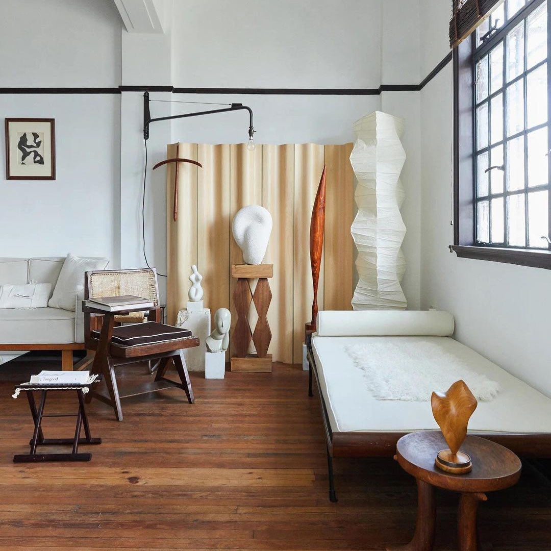 Floor Lamp | Tripod Lighting Fixture with Paper Shade