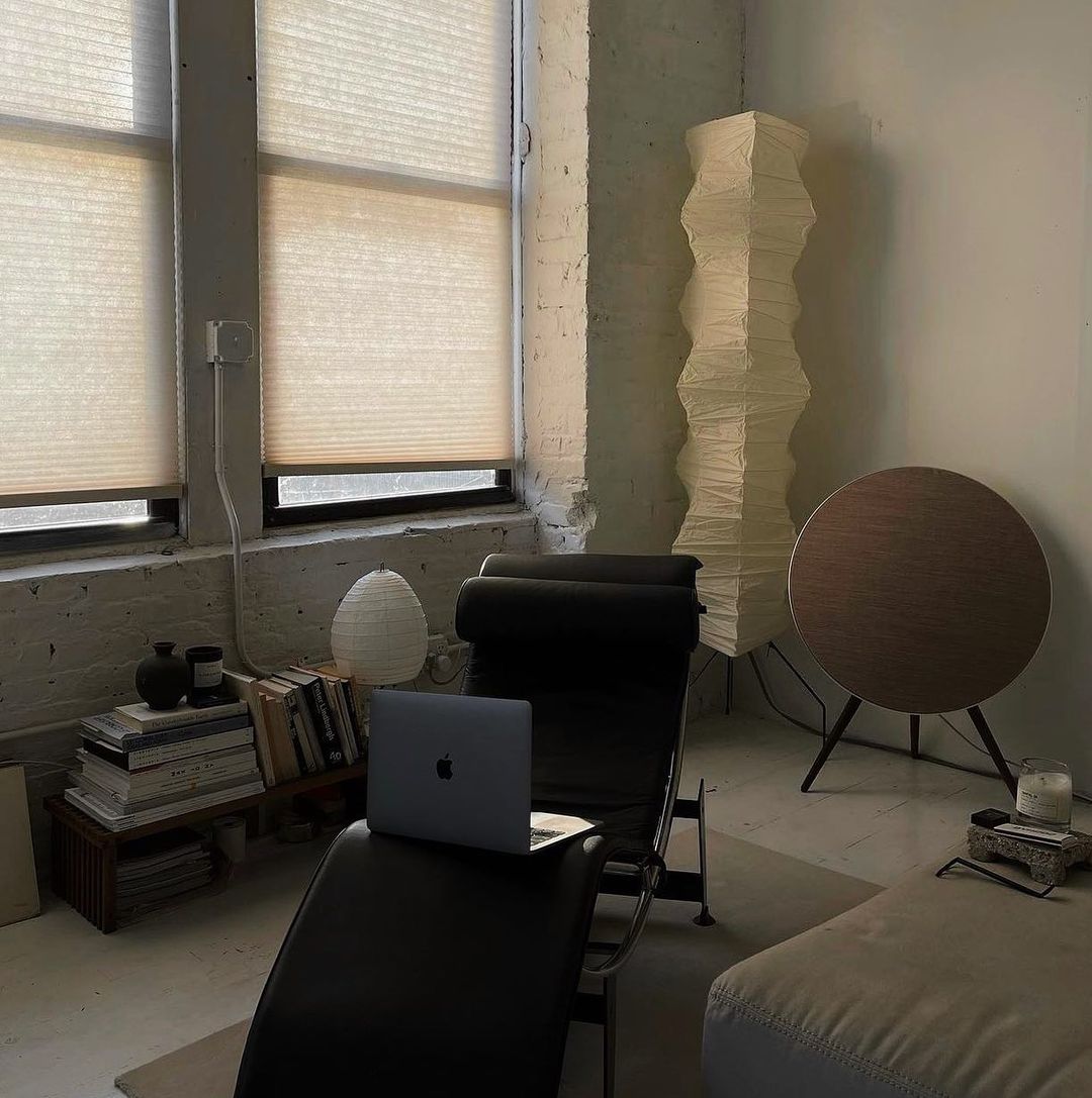 Floor Lamp | Tripod Lighting Fixture with Paper Shade