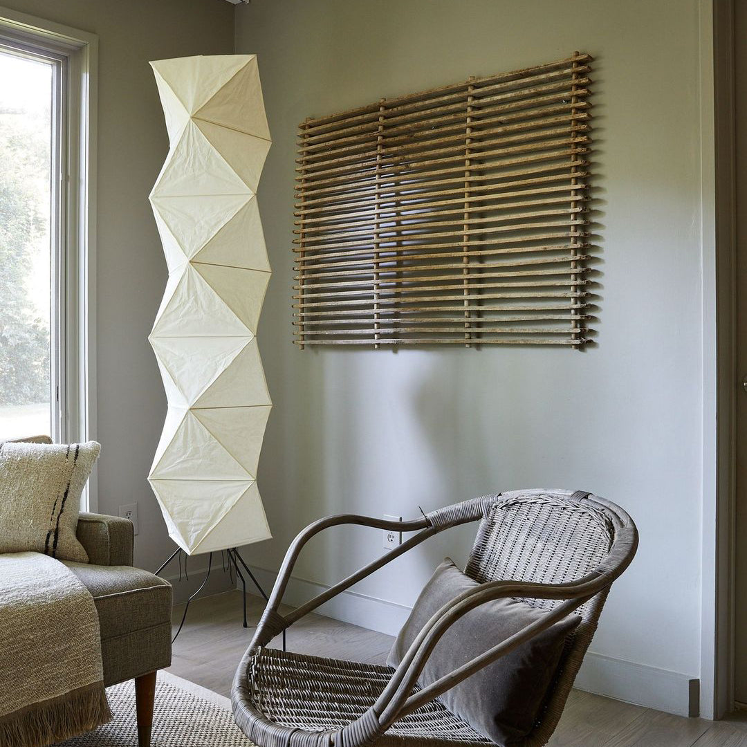 Floor Lamp | Tripod Lighting Fixture with Paper Shade