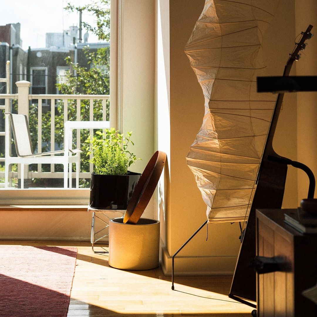 Floor Lamp | Tripod Lighting Fixture with Paper Shade