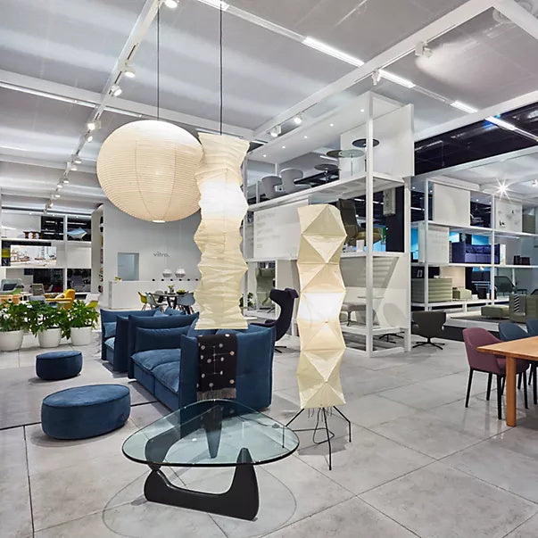 Floor Lamp | Tripod Lighting Fixture with Paper Shade