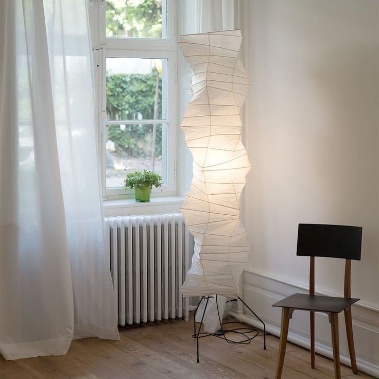 Floor Lamp | Tripod Lighting Fixture with Paper Shade