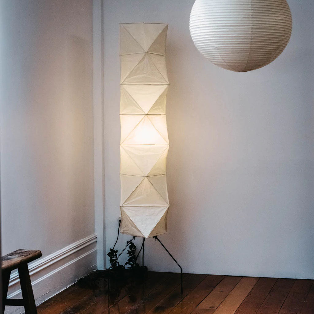 Floor Lamp | Tripod Lighting Fixture with Paper Shade