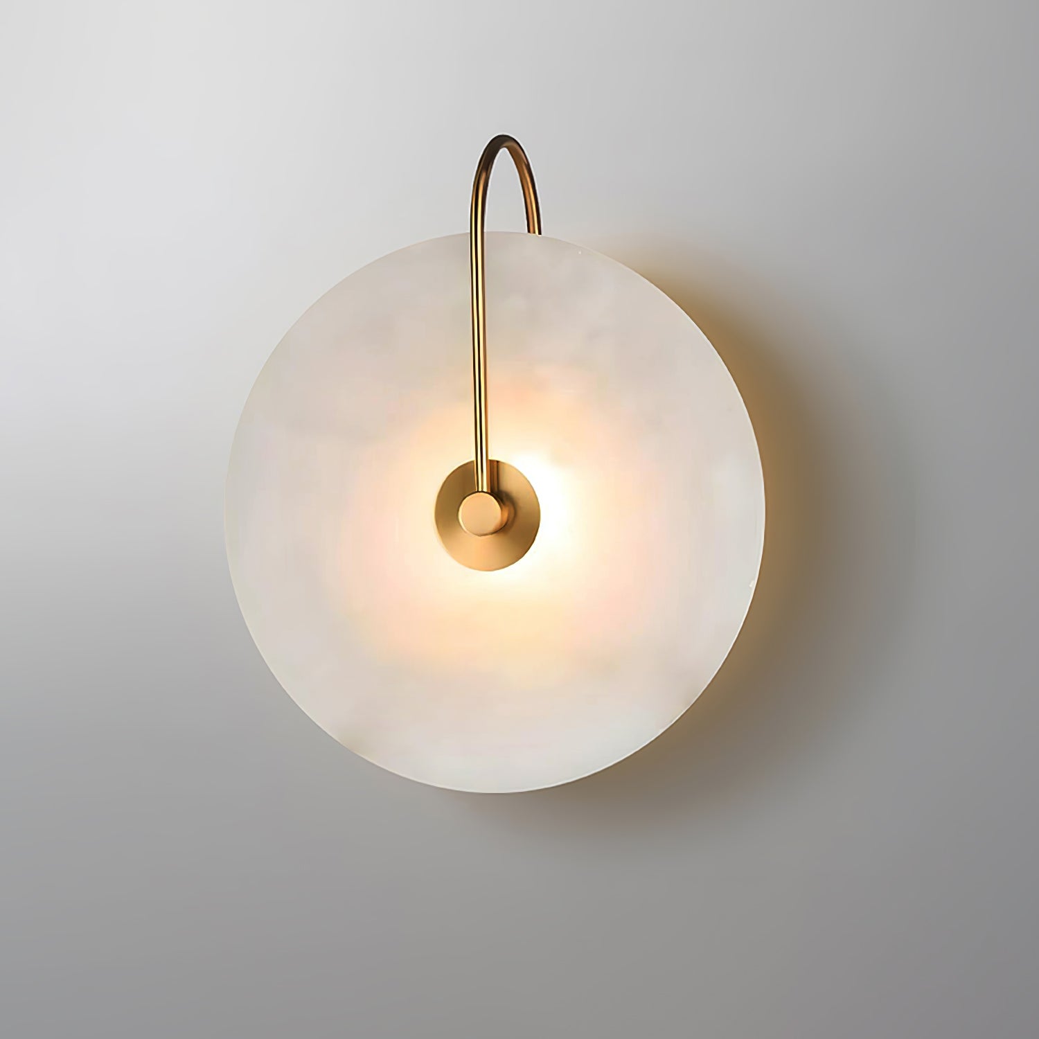 Wall Light Round | LED Alabaster Fixture