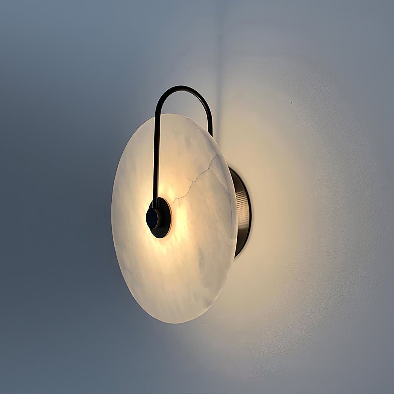 Wall Light Round | LED Alabaster Fixture
