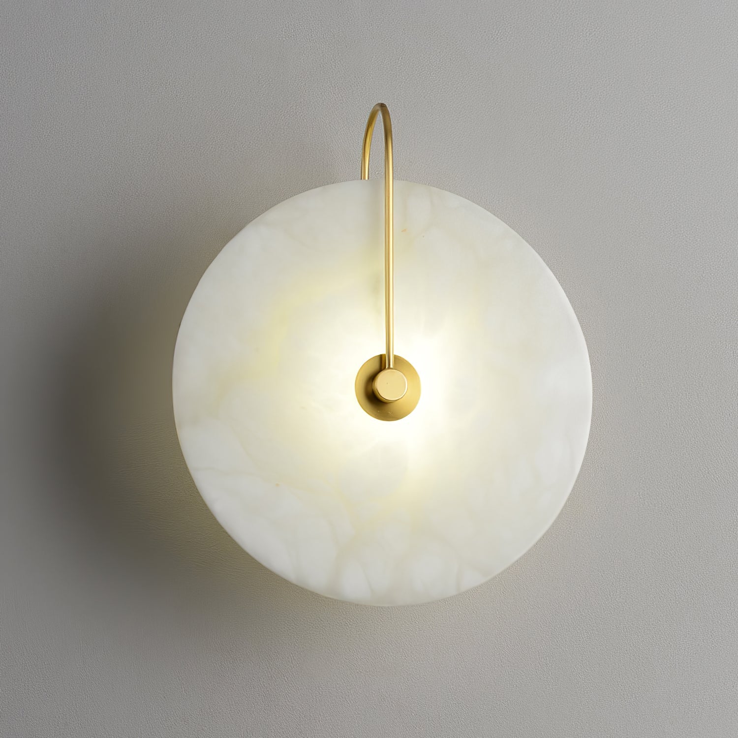 Wall Light Round | LED Alabaster Fixture