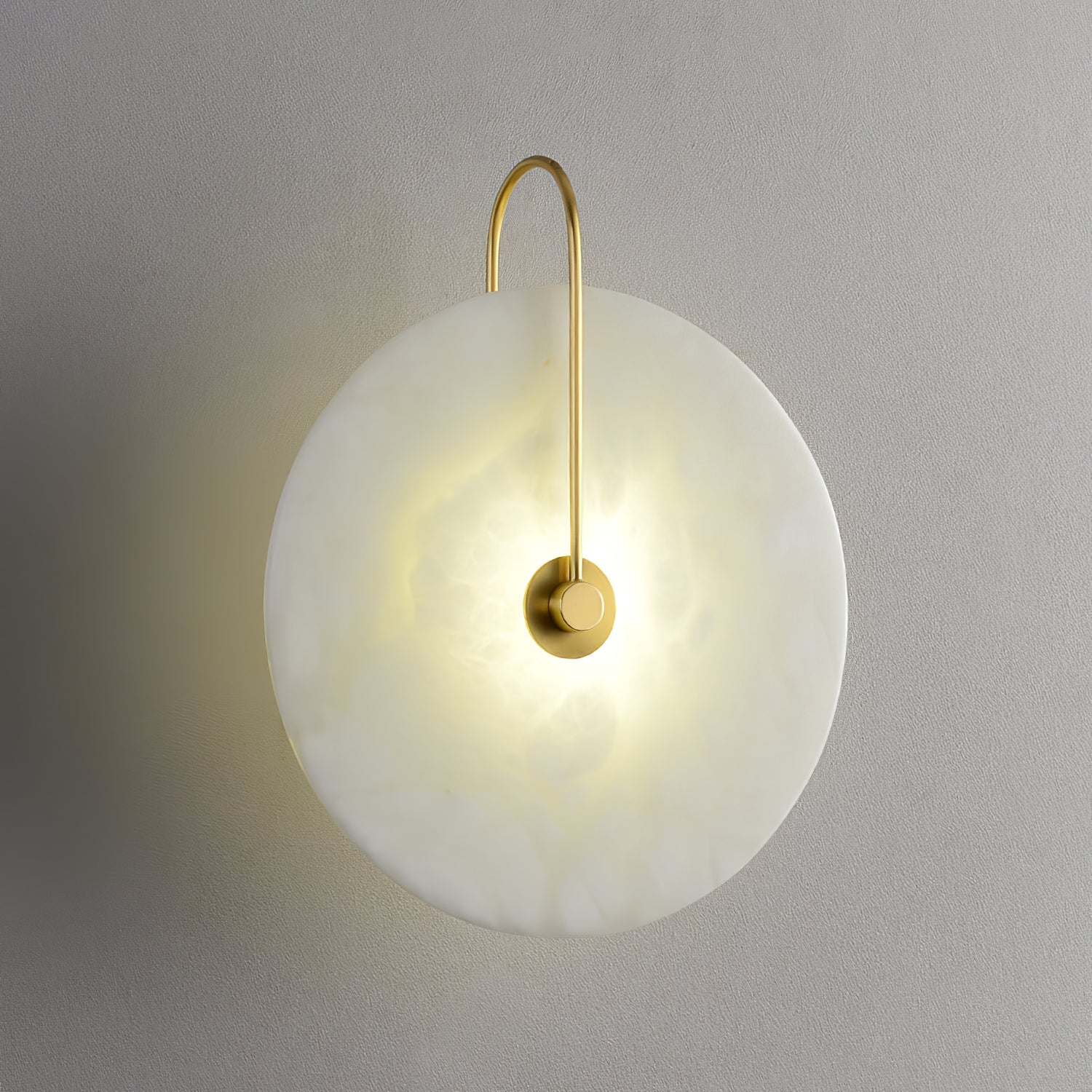 Wall Light Round | LED Alabaster Fixture
