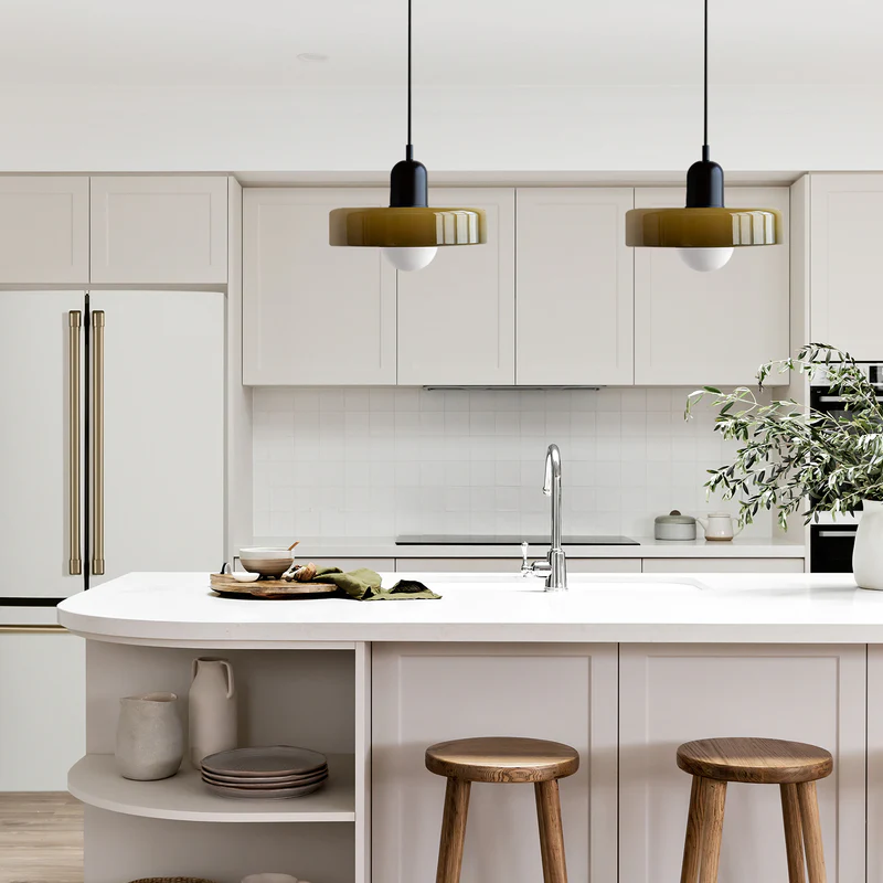 Dining Room Modern Pendant Light | Colorful Bauhaus Glass