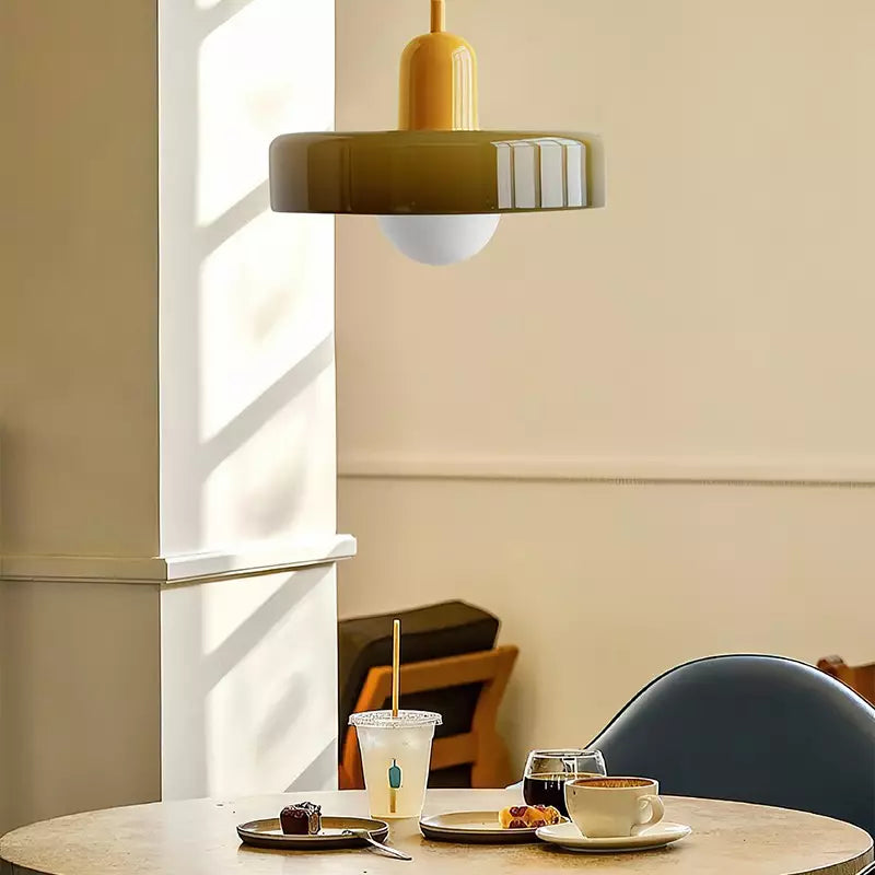 Dining Room Modern Pendant Light | Bauhaus Glass Halo