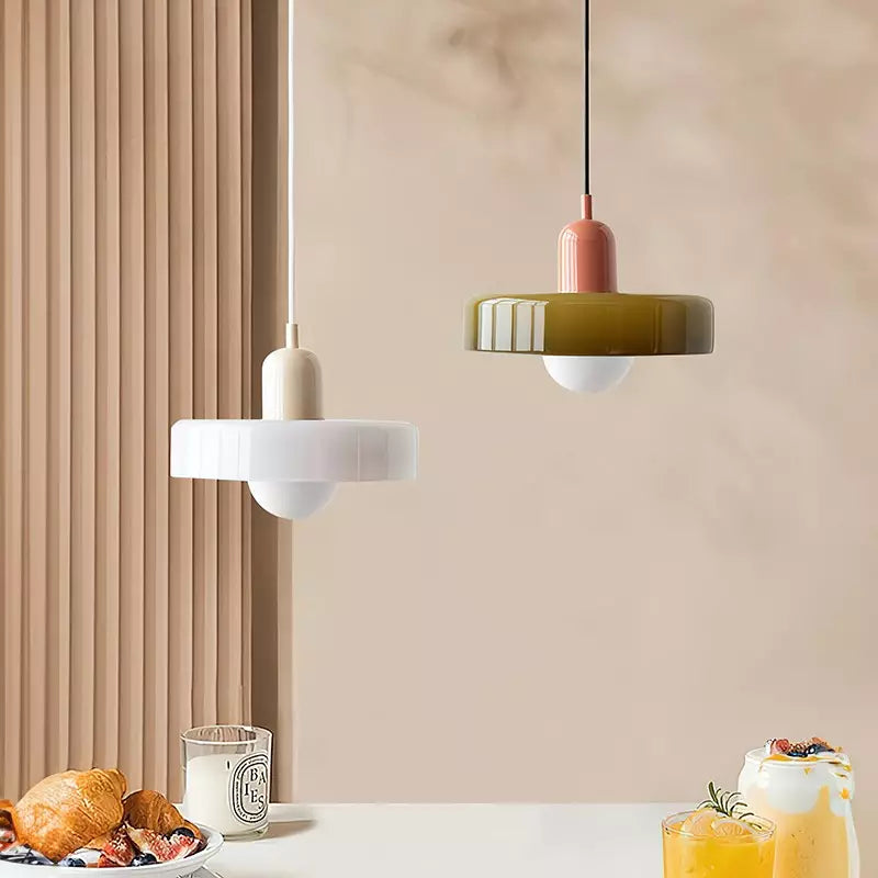 Dining Room Modern Pendant Light | Bauhaus Glass Halo