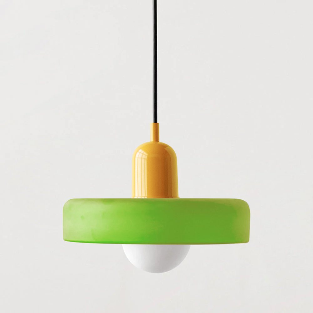 Dining Room Modern Pendant Light | Colorful Bauhaus Glass