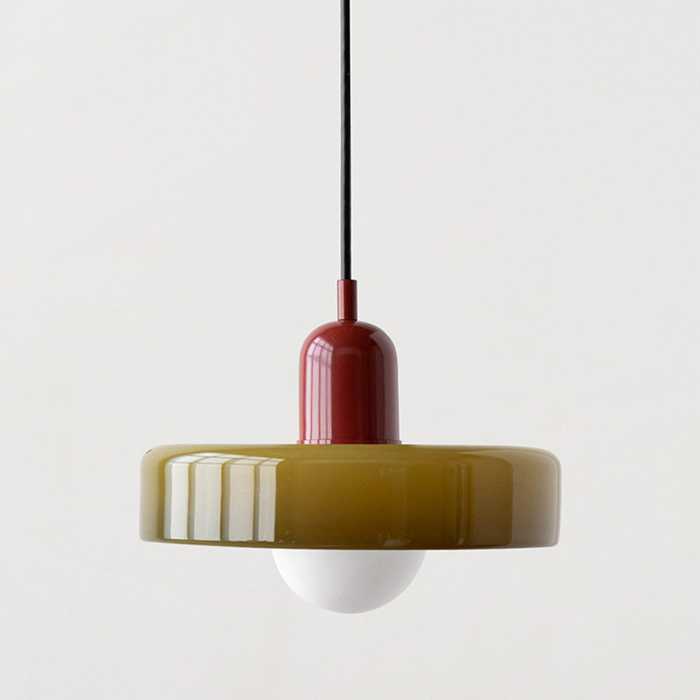 Dining Room Modern Pendant Light | Colorful Bauhaus Glass