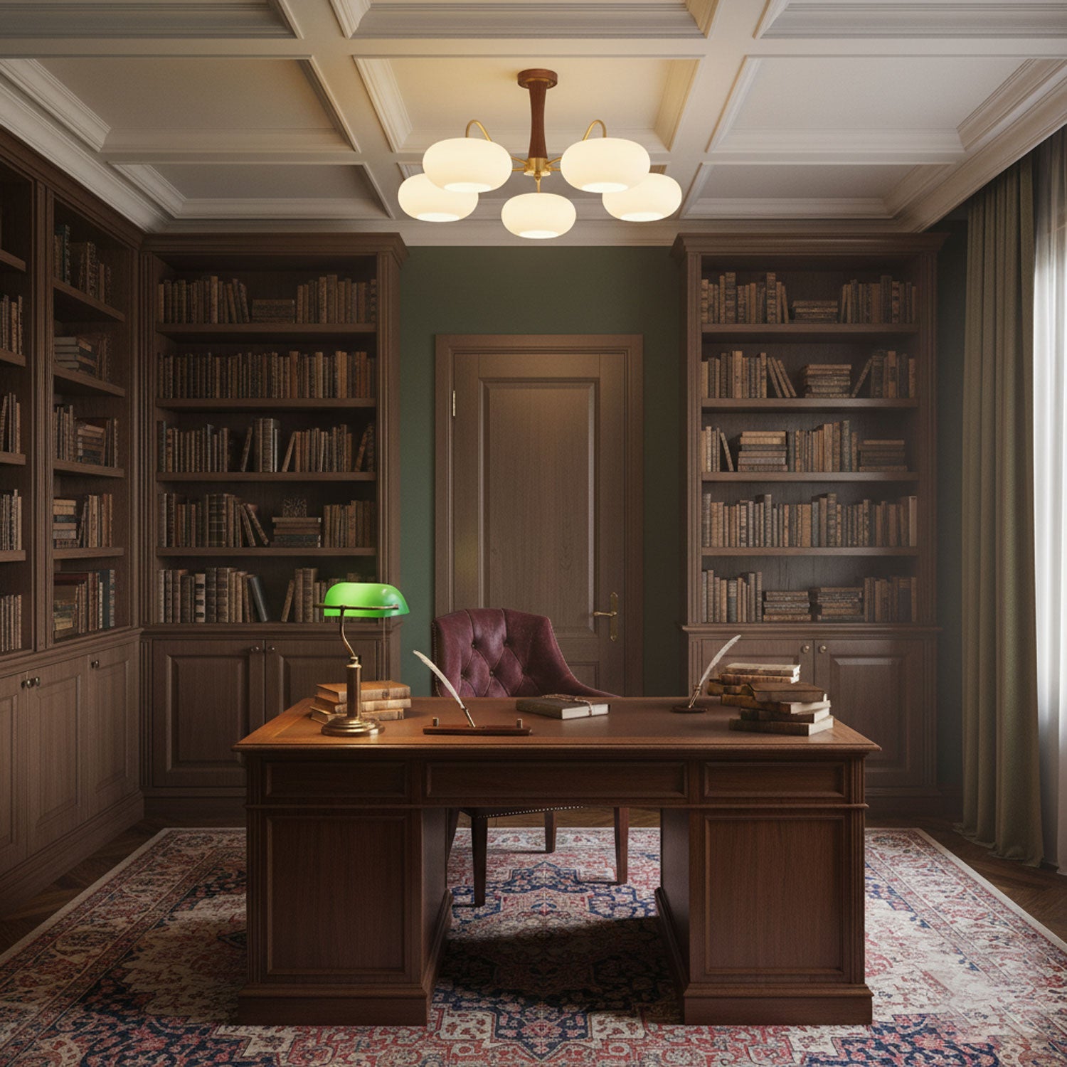 Ceiling Light | Multi-Arm Glass Shade