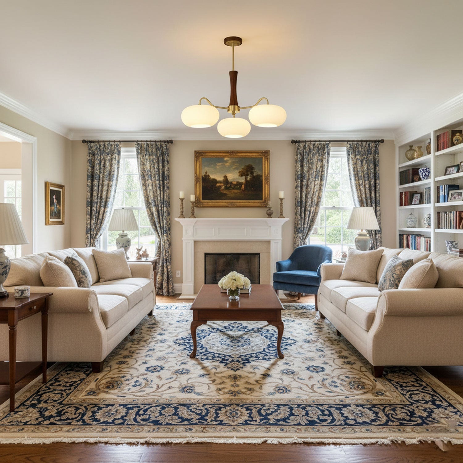 Ceiling Light | Multi-Arm Glass Shade