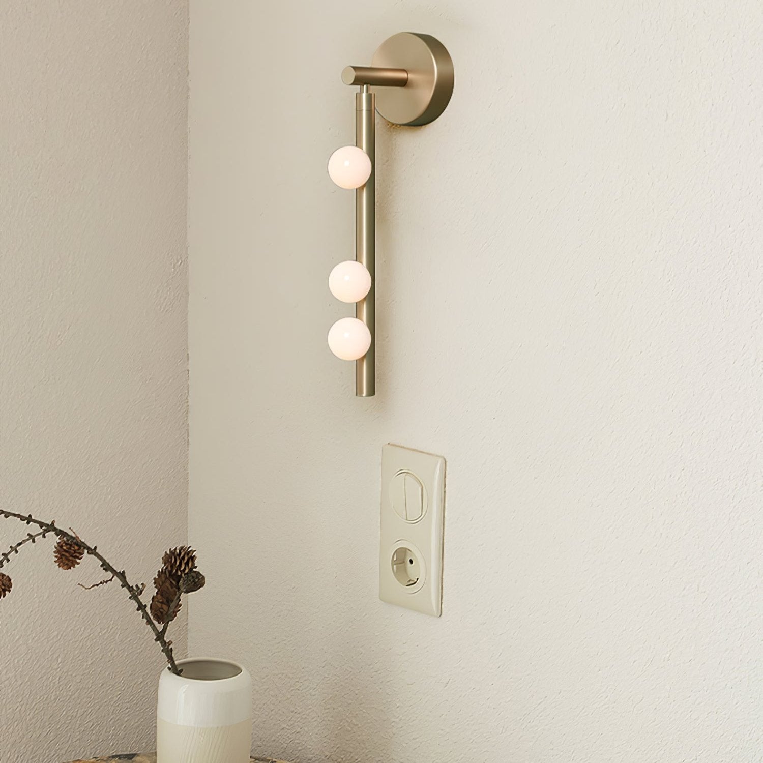 Wall Light Base | Multi-Head Vertical Design