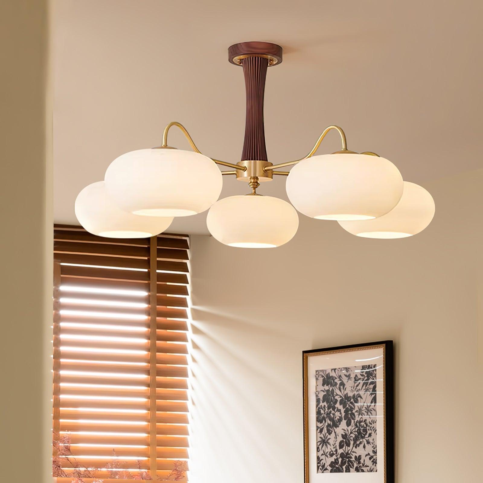 Ceiling Light | Multi-Arm Glass Shade