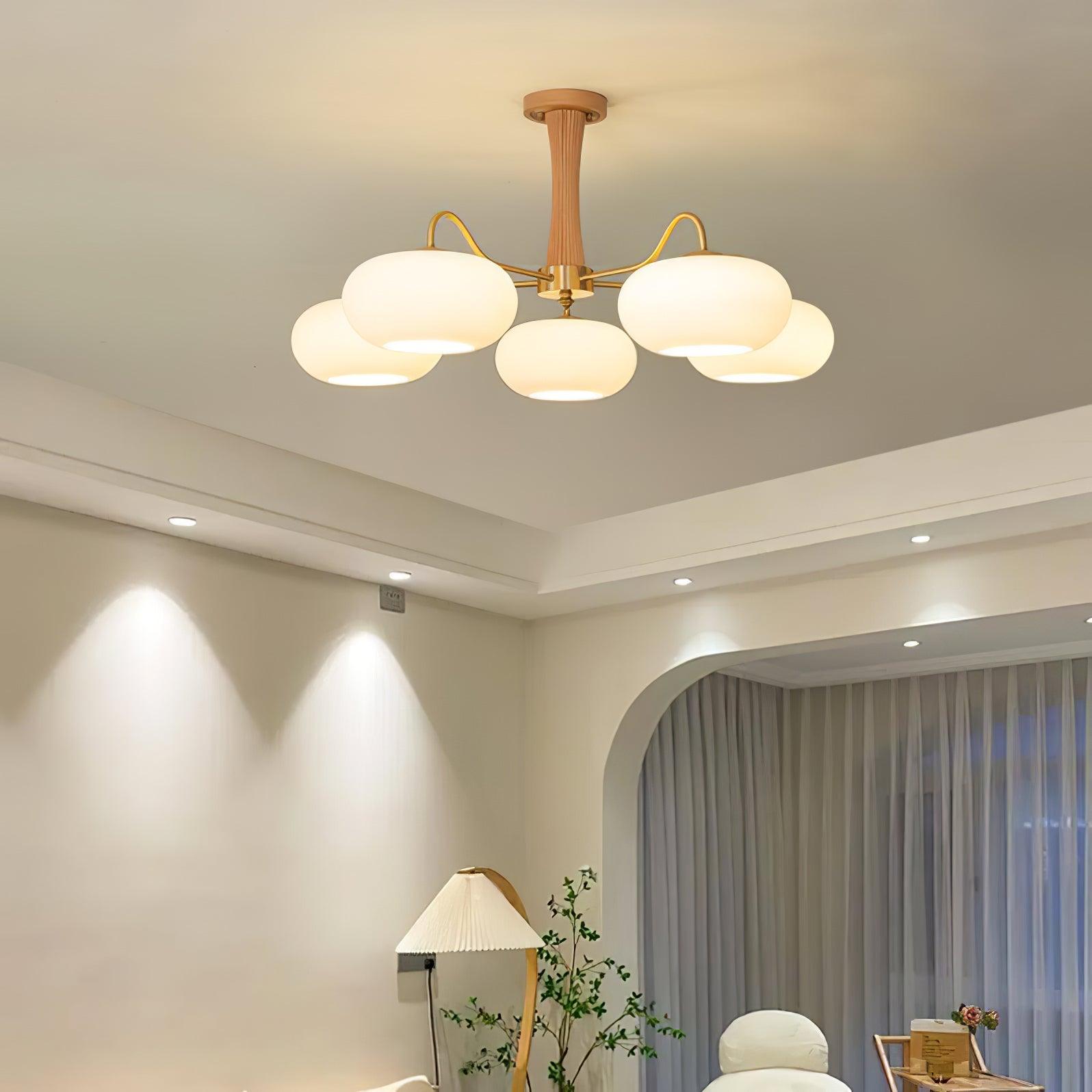 Ceiling Light | Multi-Arm Glass Shade