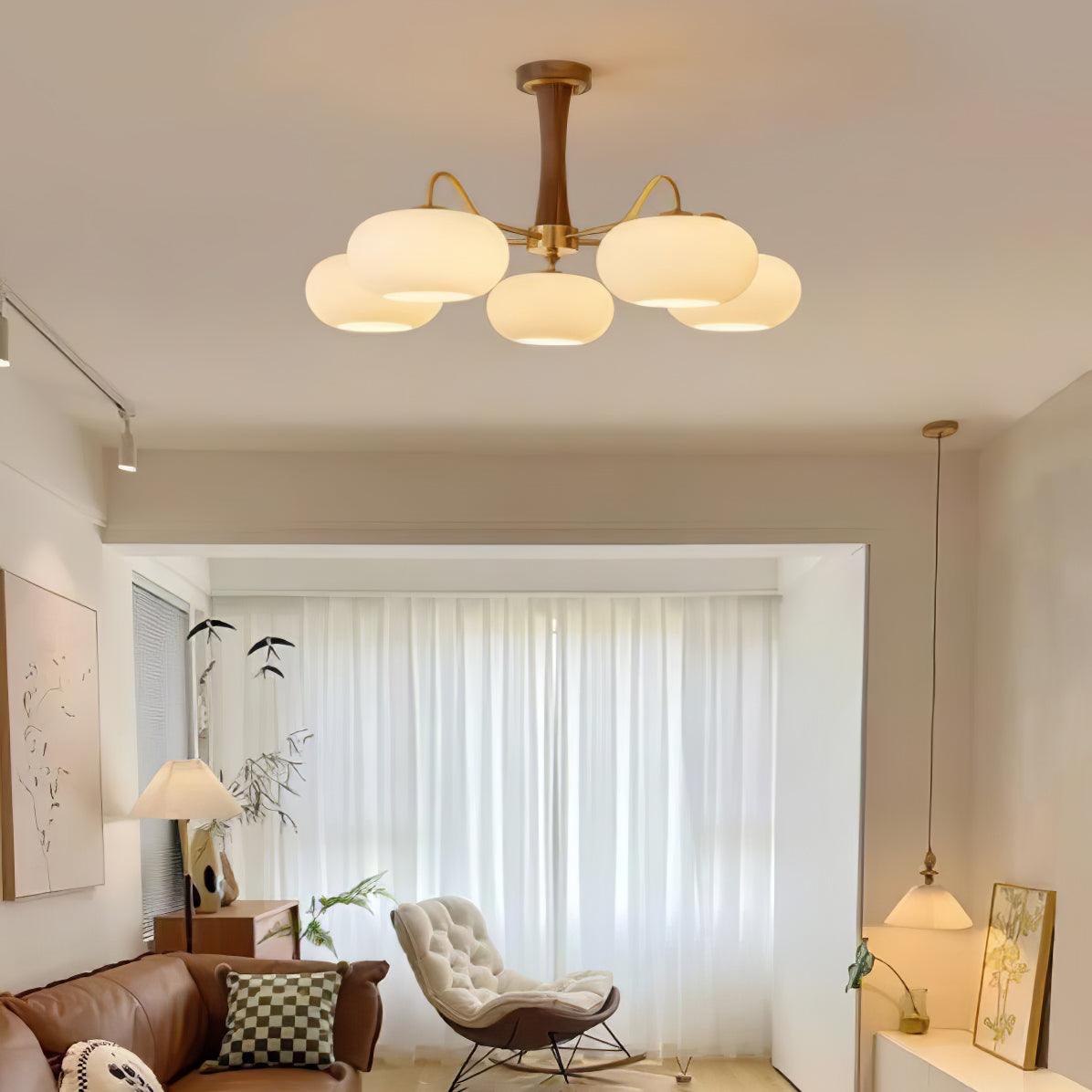 Ceiling Light | Multi-Arm Glass Shade
