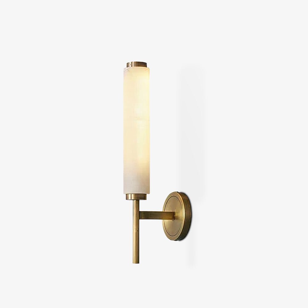 Wall Light Vertical | Brass and Alabaster Fixture
