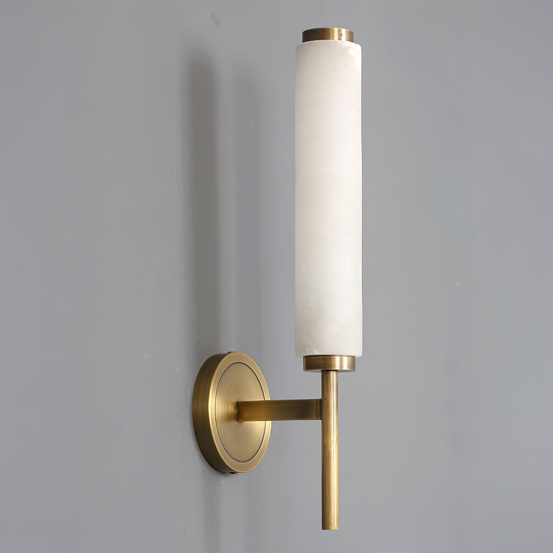 Wall Light Vertical | Brass and Alabaster Fixture