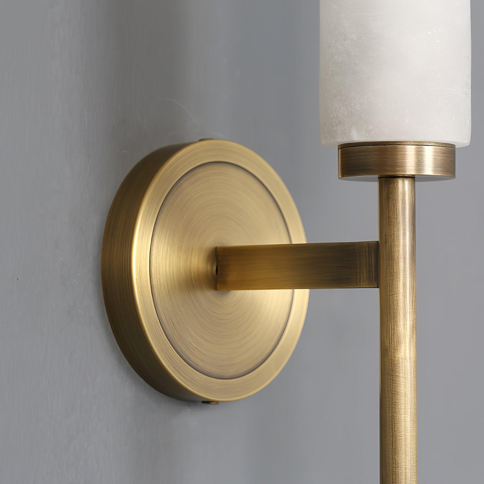 Wall Light Vertical | Brass and Alabaster Fixture