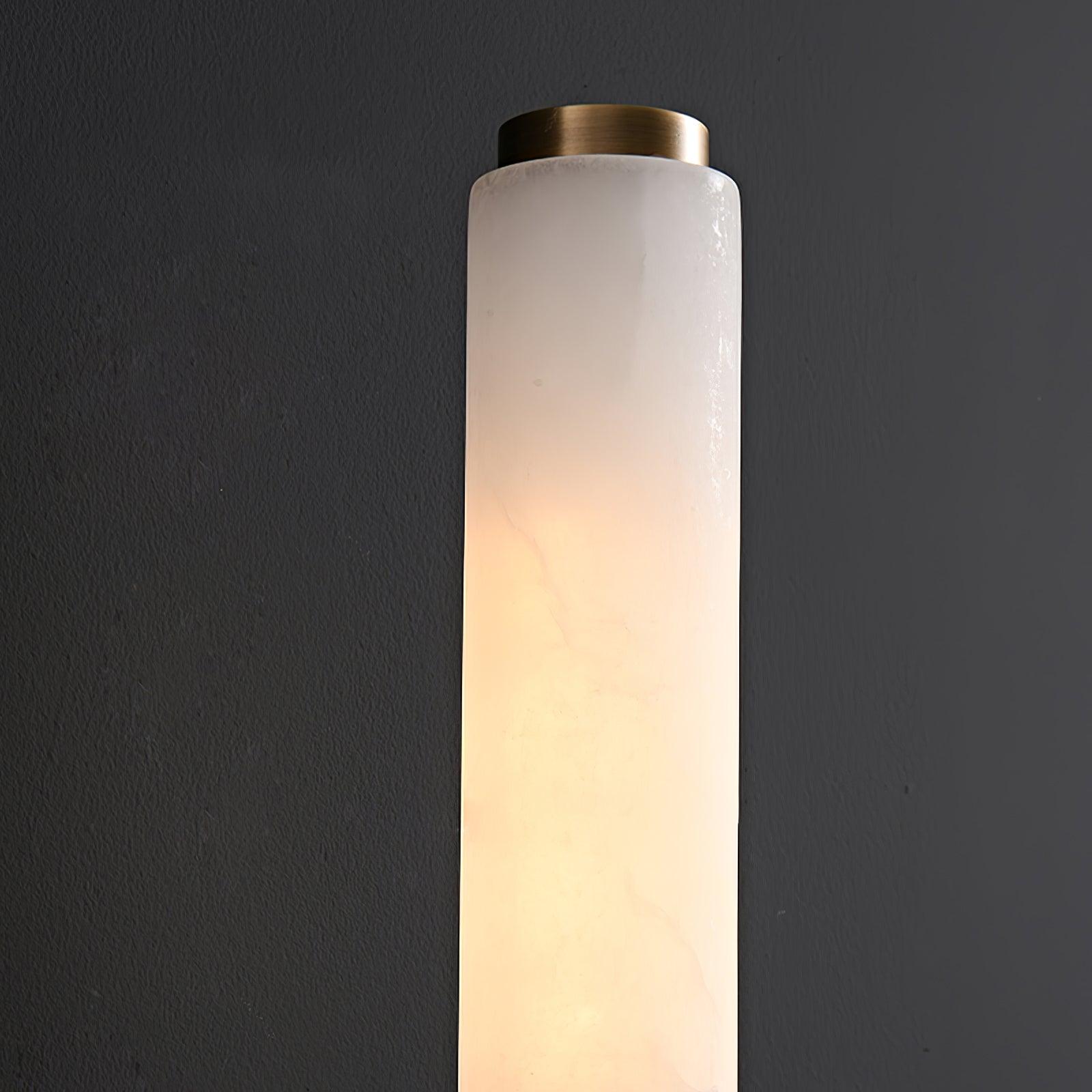 Wall Light Vertical | Brass and Alabaster Fixture