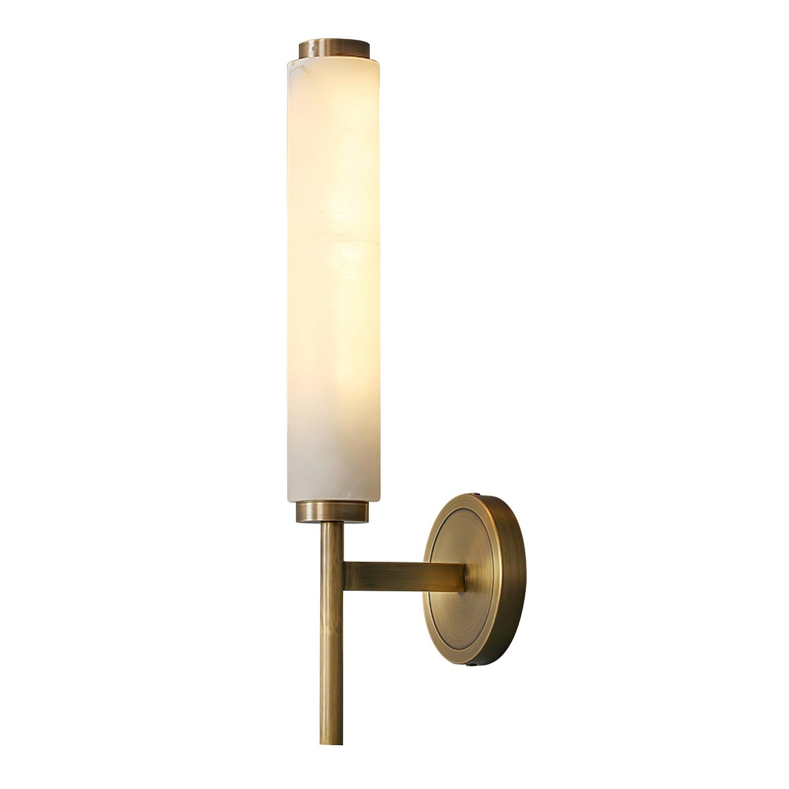 Wall Light Vertical | Brass and Alabaster Fixture