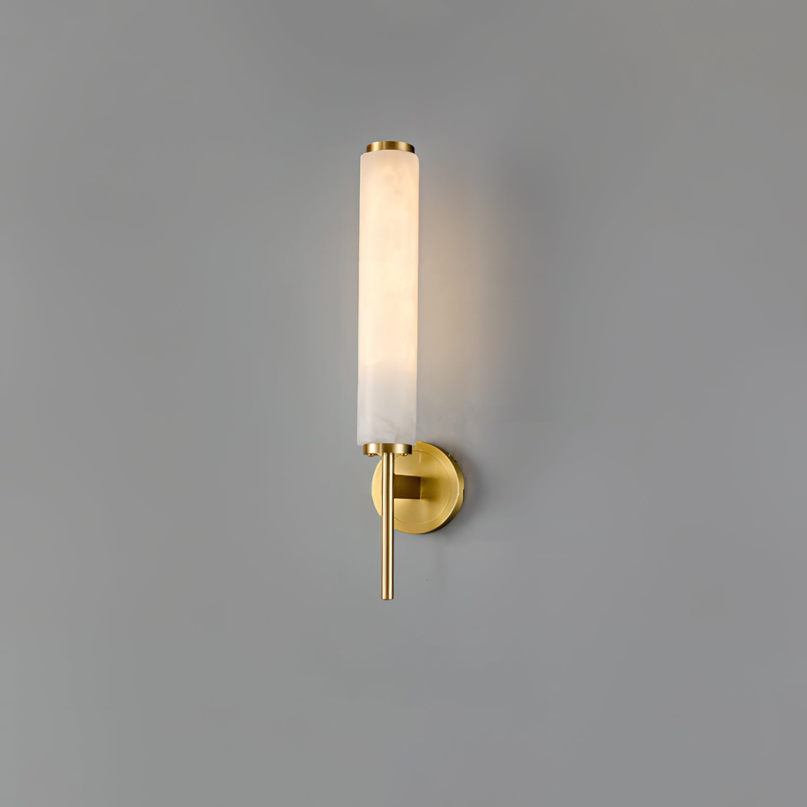 Wall Light Vertical | Brass and Alabaster Fixture