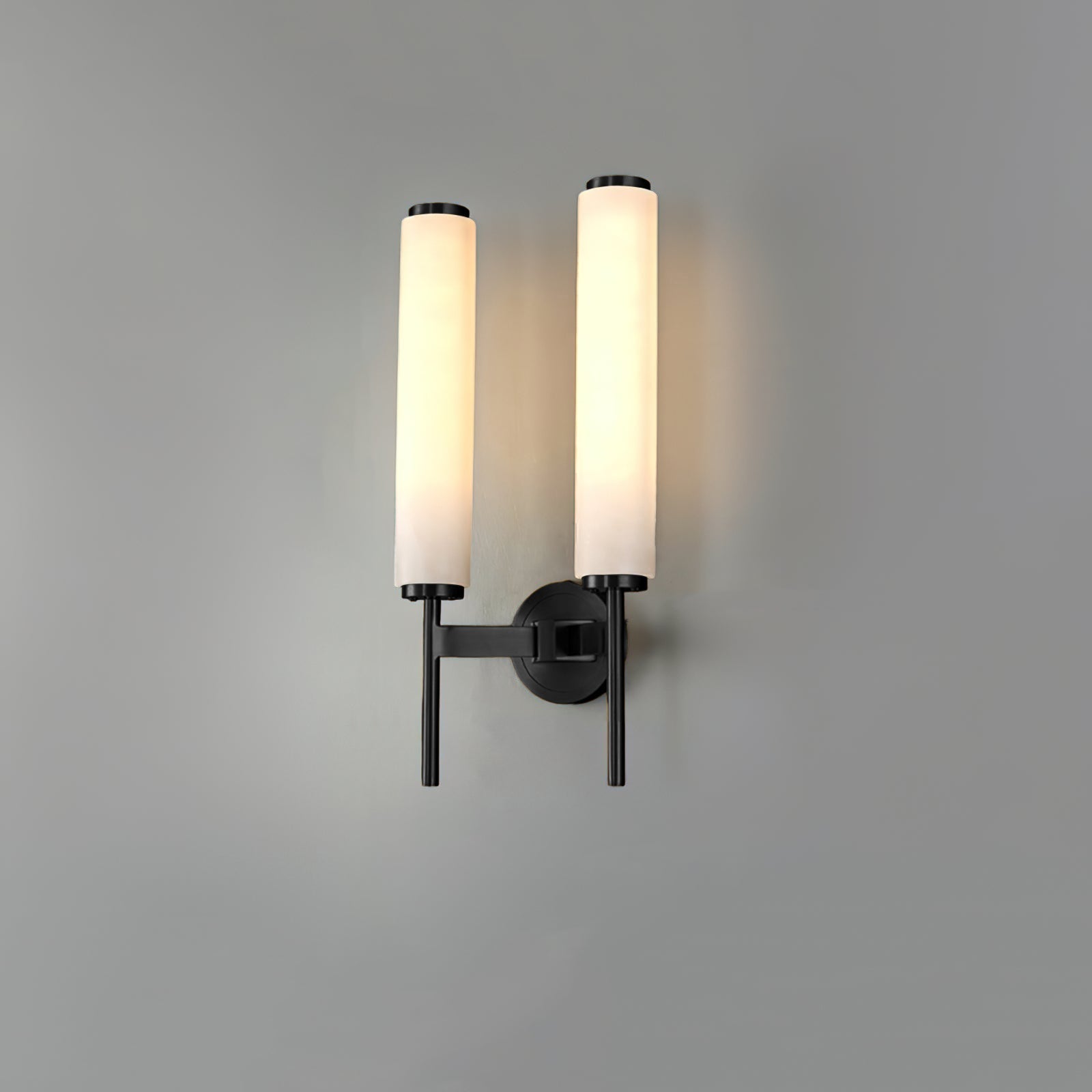 Wall Light Vertical | Brass and Alabaster Fixture